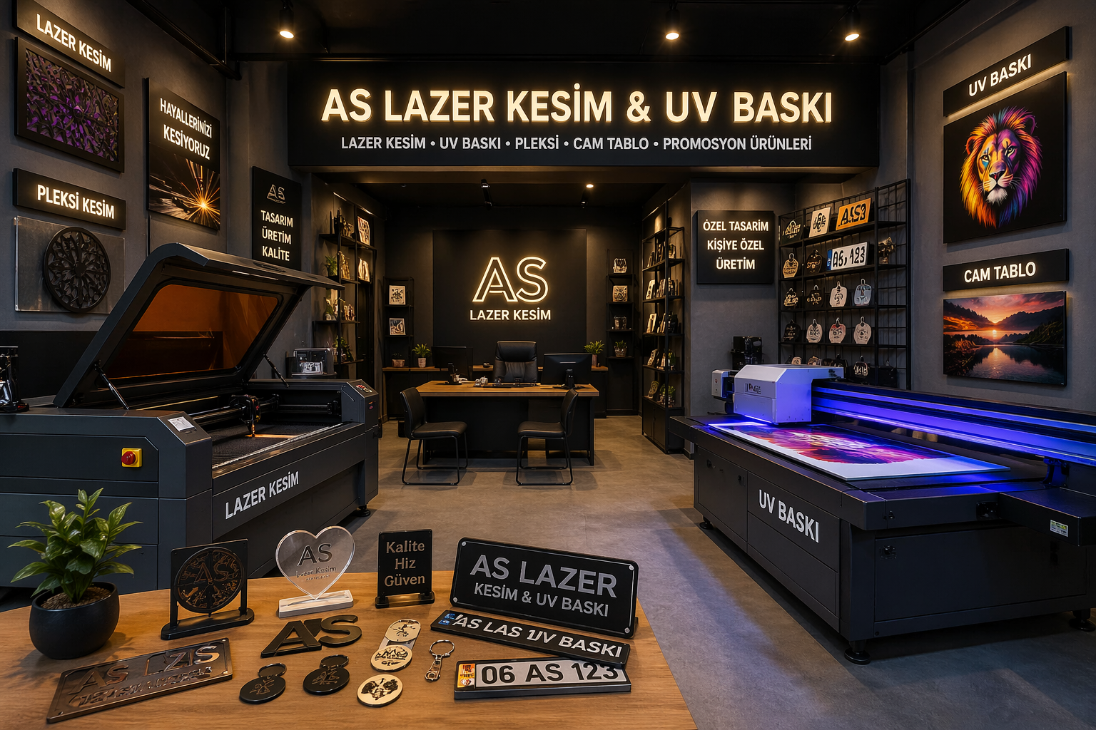 Lazer Kesim & UV Baskı Atölyesi